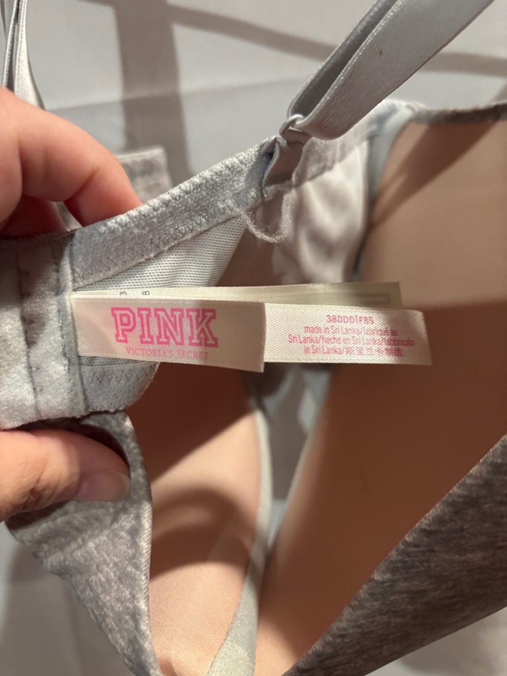 PINK by Victoria's Secret Light Gray & Nude T-Shirt Bra